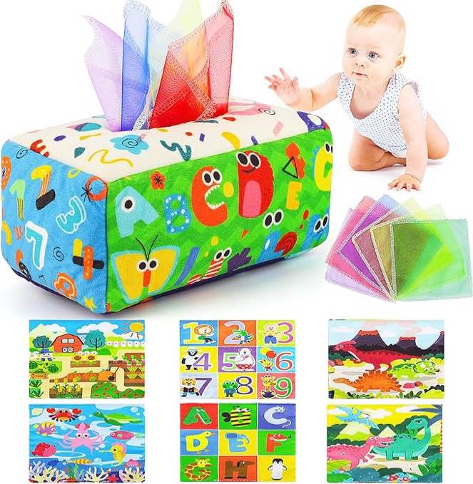 Baby Toys 6-12 Months, Baby Tissue Box Toy