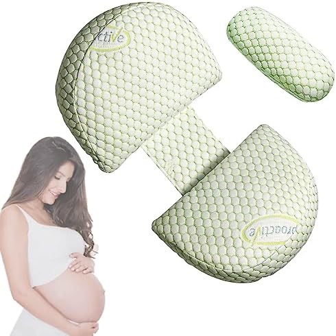 Removable and Adjustable Pregnancy Pillows for Sleeping, Double Wedge Maternity Pillow to Support Back, Waist, Belly