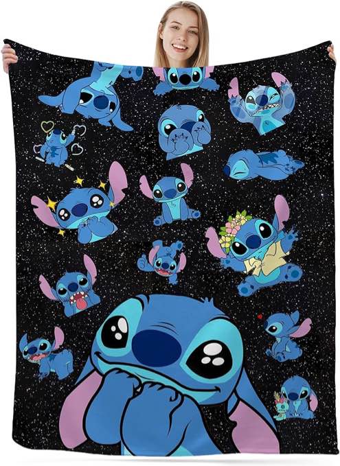 60"X50" Cartoon Anime Cute Throw Blanket Super Warm and Cozy Fleece Flannel Blanket for Sofa Bed Living Room, Great Gift for Boys and Girls Style3