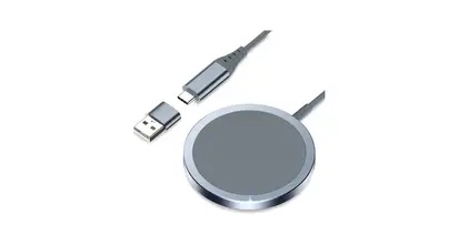 JunBright Magnetic Wireless Charger - Compatible with iPhone 12/13/14 Series — No AC Adapter (YW100A)