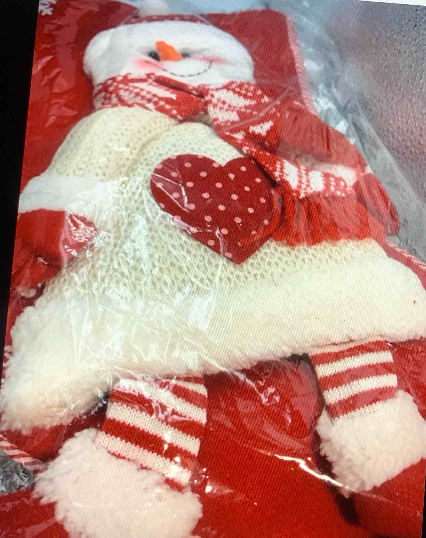 18'' Christmas Stocking 2 PCS Christmas Stockings Red Large Santa Snowman Xmas Stocking for Family Kids Knitted Hanging Stocking Decorations for Fireplace Holiday Party Decor Gift for Christmas