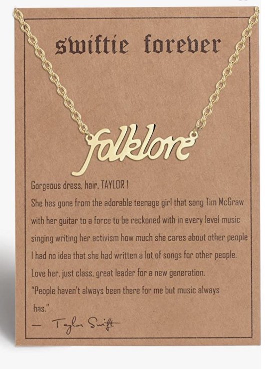 NONTAI TS Swiftie Forever FOLKLORE Gold Necklace