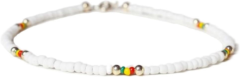 Yalice Multicolor Choker Necklace Chain Rainbow Seed Bead Necklaces Jewelry for Women and Girls