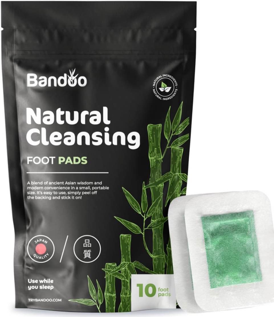 Bandoo Detox Foot Pads | Natural Deep Cleansing Foot Pads | Japanese Foot Patches | Rana Pads | 10 Pads