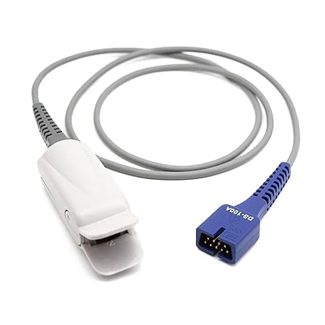 Compatible Nellcor Reusable Spo2 Sensor Probe DS100A Nellcor Clip 9 Pins 3.2 ft ds-100a Connector Accurate Measurement Fast Responses