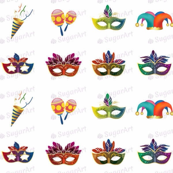 LETRAN 24 Pack Carnival Mask Craft Kits for Kids
