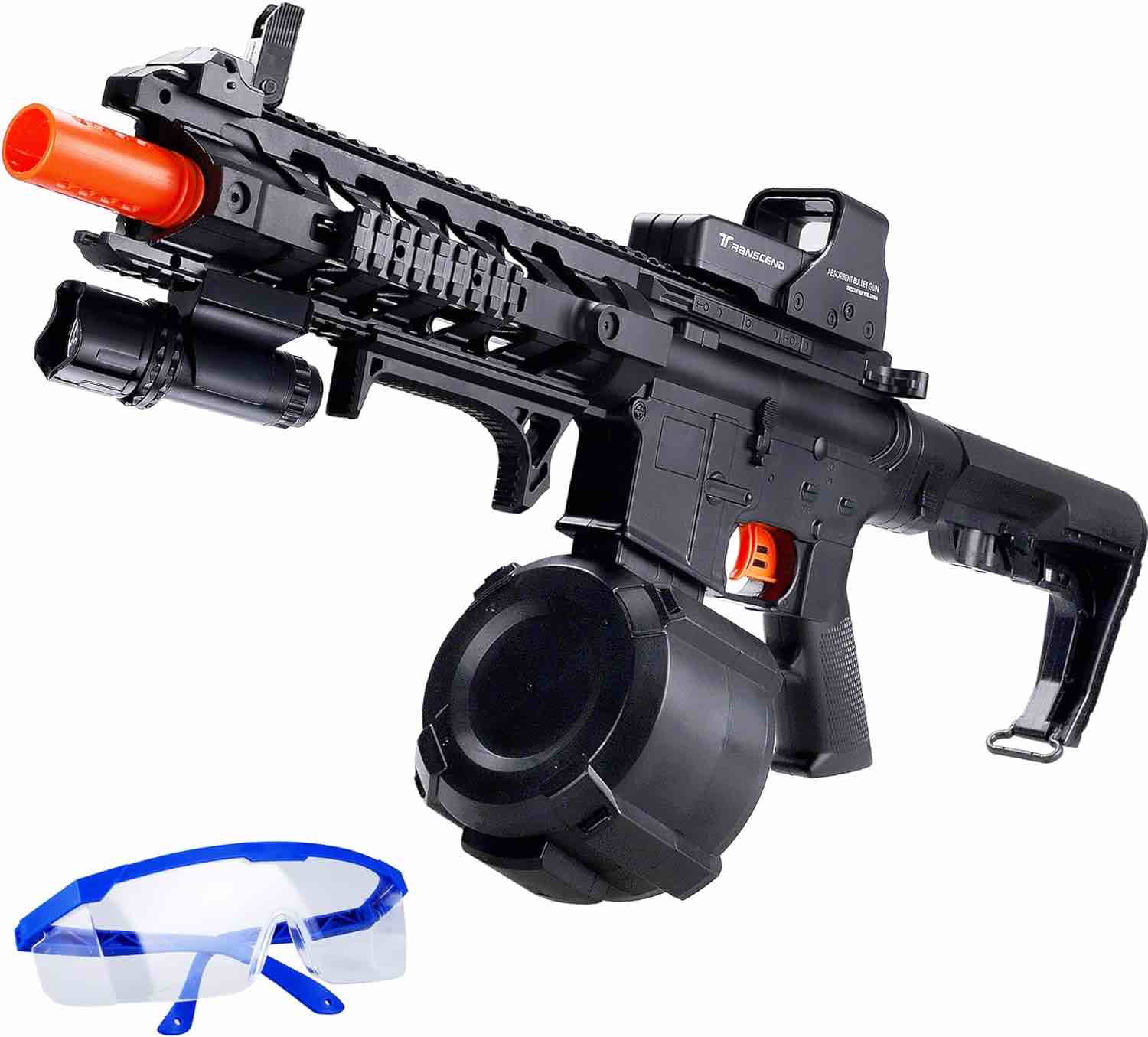 KASQERT M416 Gel Ball Blaster Splat Gun — Automatic Splatter Ball Gun with 55000 Water Beads, Age 14-(Gen 9)