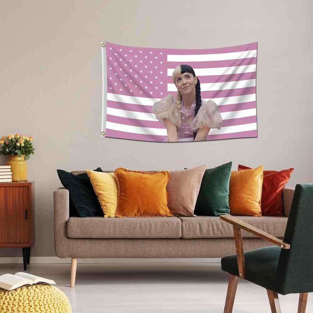 Melanie Flag Martinez American USA Banner Music Singer Bedroom Living Room Dorm Garage Man Cave Decoration (HD Printing, Durable 150D Polyester) 1