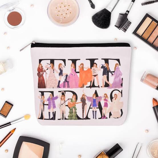 Taylor Inspired Makeup Bag, Tour & Albums Inspired Cosmetics Bag