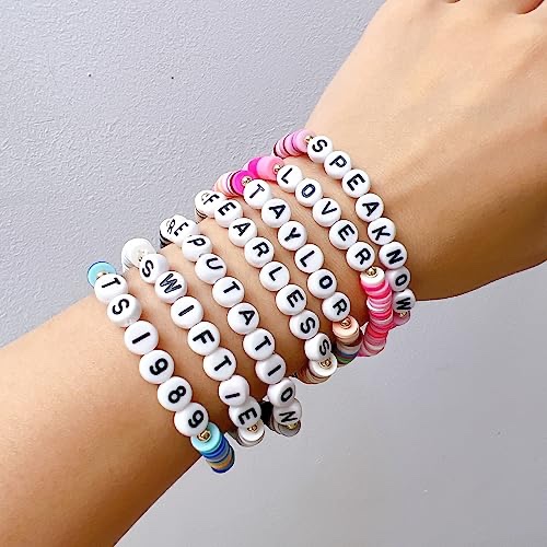 Tyniffer Taylor Friendship Bracelets for Swiftie Eras Tour Concert Outfit Taylor Lover Reputation 1989 Speak Now Fearless Outfit Friendship Bracelets Swiftie Fens Eras Concert Outfit