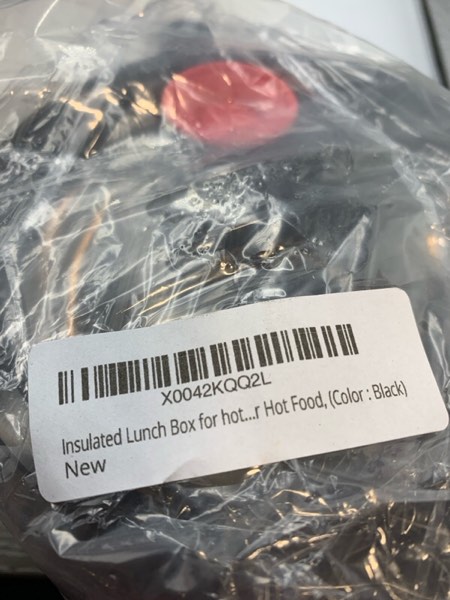 Insulated lunch box for hot food  (color:black)