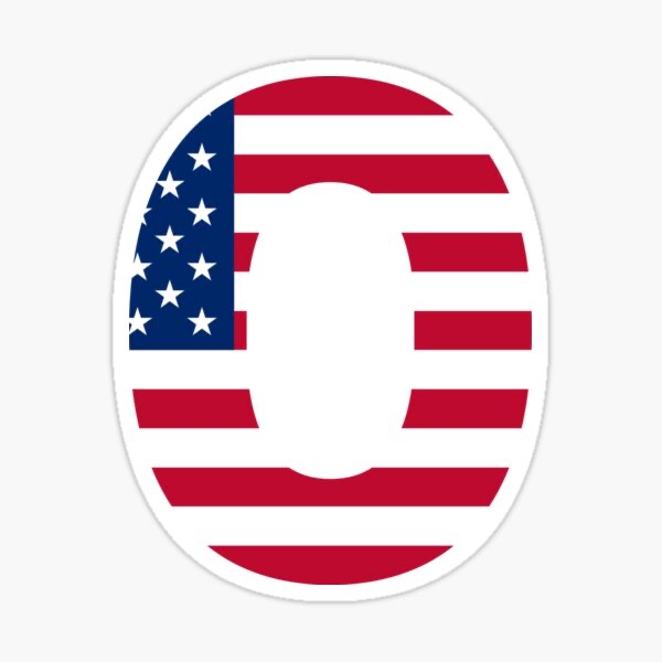 Front Grille Letter Decoration (USA Flag)