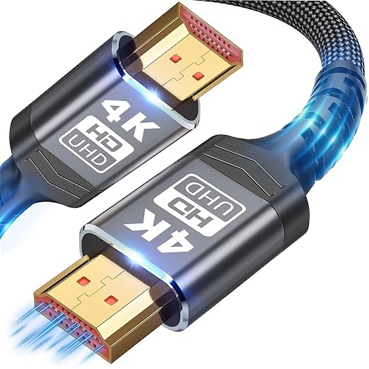 Green Jiss 4K HDMI Cable, HDMI 2.0 Cable 0.5M/1.5FT,Ultra High Speed 18Gbps Braided HDMI Lead Support 4K@60Hz, ARC, HDR, 3D, Ethernet Compatible with All HDMI Devices