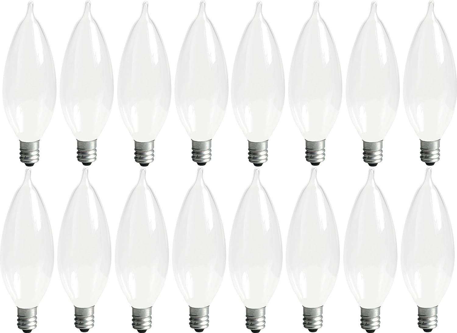 GE Decorative Light Bulbs, 60 Watt, Clear Finish, Candelabra Base (16 Pack)