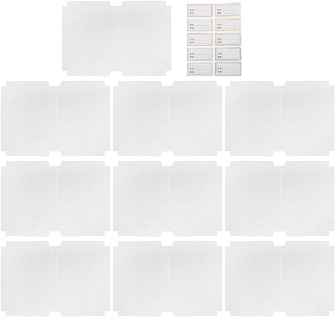 NUOBESTY 10pcs Plastic Book Covers Transparent Textbook Wraps Waterproof Book Cove Protector