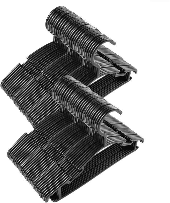 Kids Hangers (Black, 60 Pieces) 