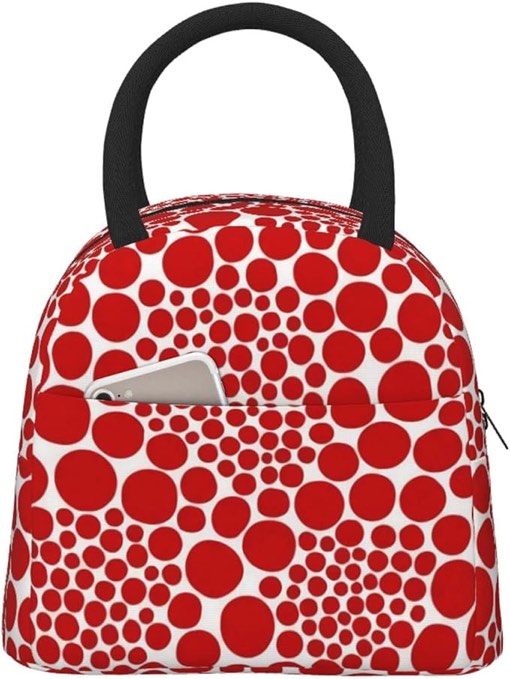 Yayoi Kusama Insulated Lunch Bag for Women Men - Reusable Cooler Lunch Box for Office Work School Picnic Beach Workout Travel Gym- Tote Lunch Bag Containers Organizer for Adult Kids