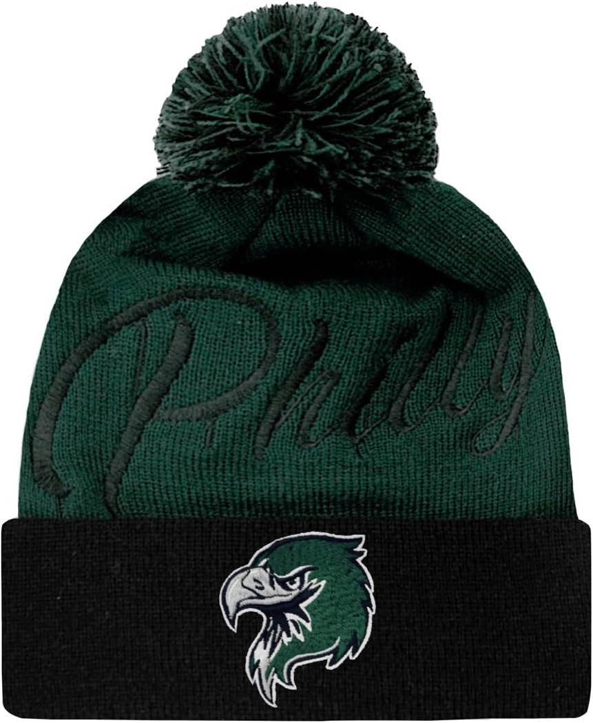 Football Beanie Hat Football Knit Hats Winter Cuffed Stylish Beanie Cap Sport Fans Fashion Toque Cap Phi
