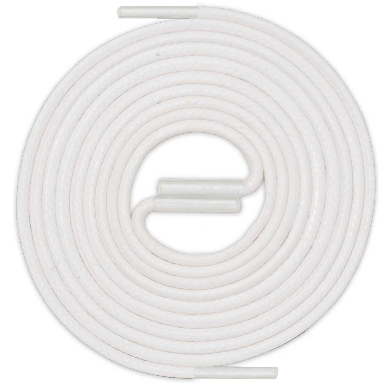 Waxed Round Shoelaces (2P-White)