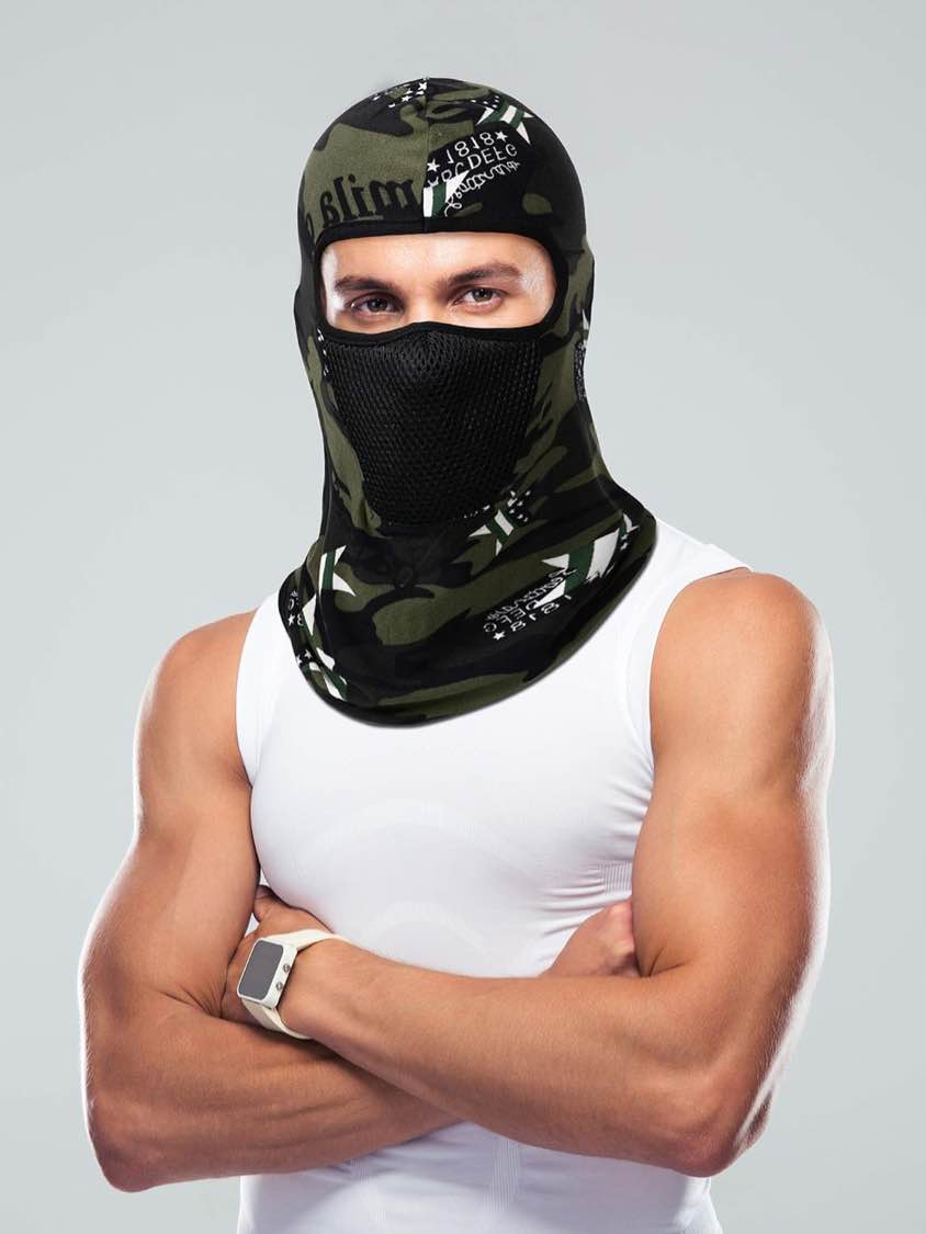 3 Pieces Balaclava Face Mask — Motorcycle Ski Mask Scarf Windproof Camouflage Fishing Hat Face Cover for Sun Protection (Cool Style, Large) — Content May Vary