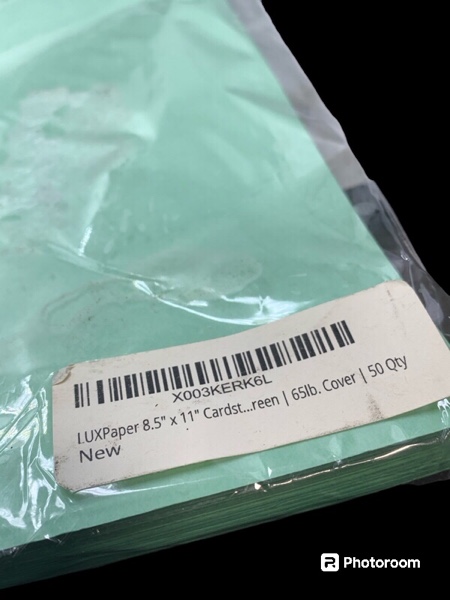 LUXPaper 8.5" x 11" Cardstock | Letter Size | Pastel Green | 65lb. Cover | 50 Qty