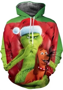 (X-Large) Euiyi Hoodie Unisex Adult 3D Print Pullover Hoodie Christmas Novelty Casual Sweatshirt