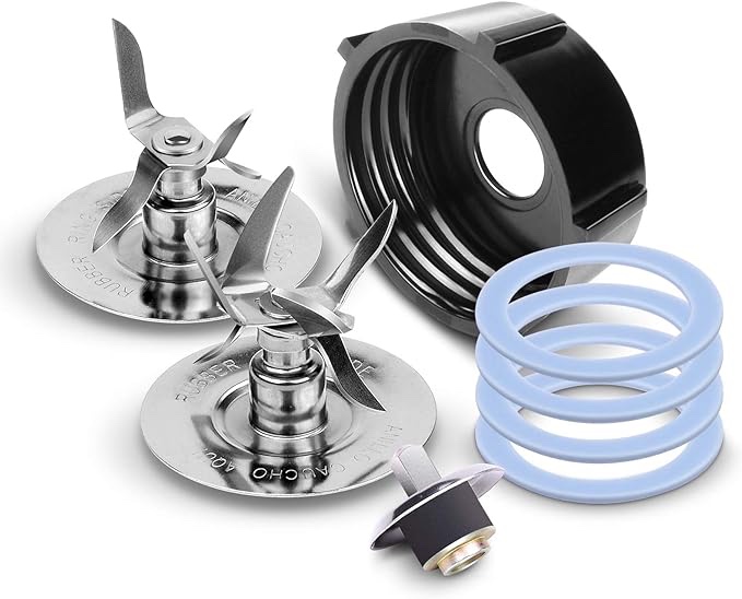 Replacement Part Ice Blades Compatible with Oster Blender Ice Blades 4961 4980 Jar Bottom Cap 4902 Rubber Gaskets, Blender Replacement Parts For Oster Osterizer Blender Accessories Refresh Kit