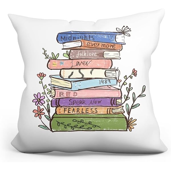 Taylor Swift Book Shelf 16 * 16 Pillow Case