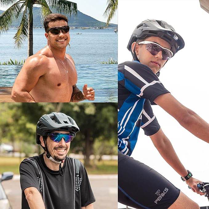 Sport Sunglasses for Men (Navy Green) — Content May Vary