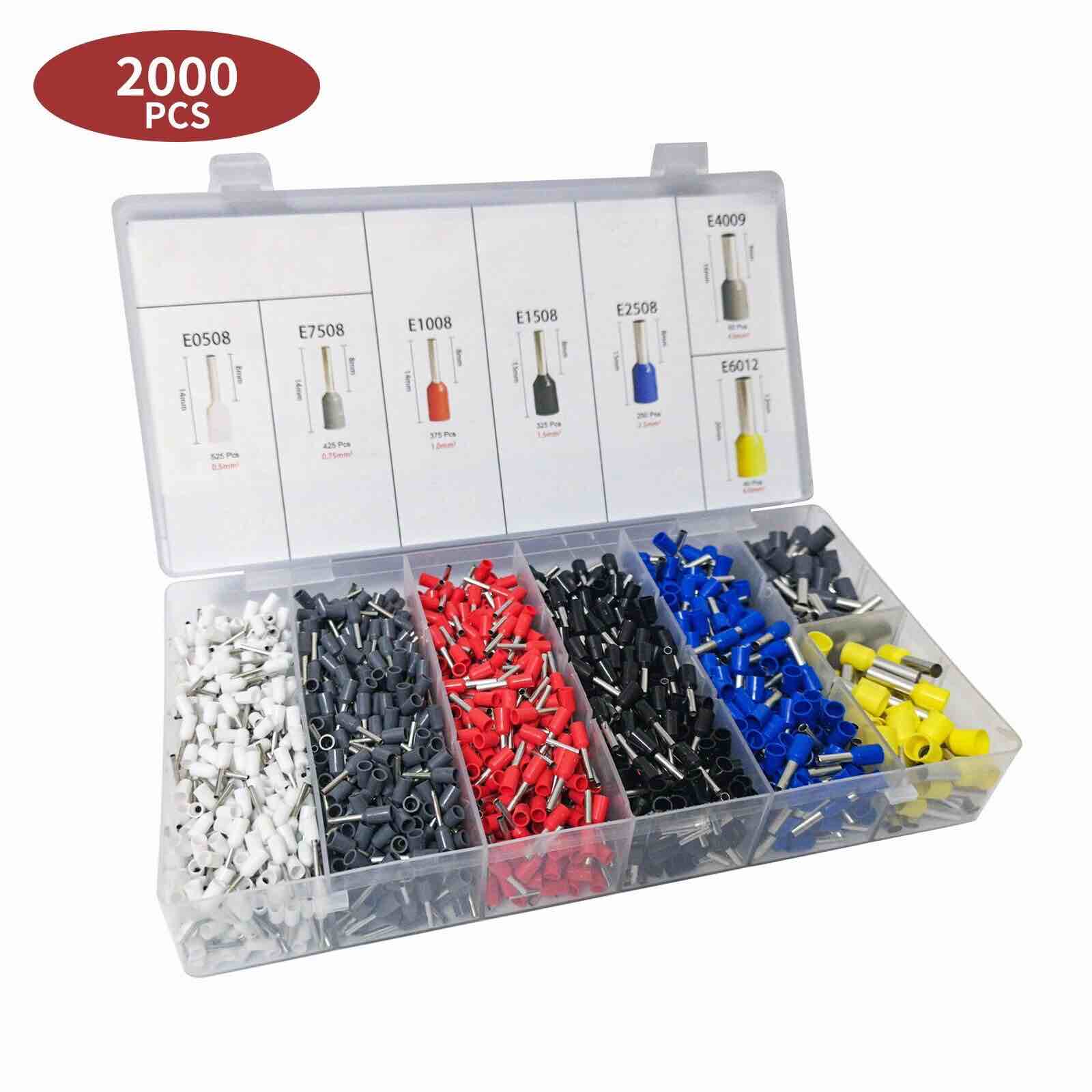 Electrical Crimp Terminal Connectors Kit (Pack of 2000) — Content May Vary
