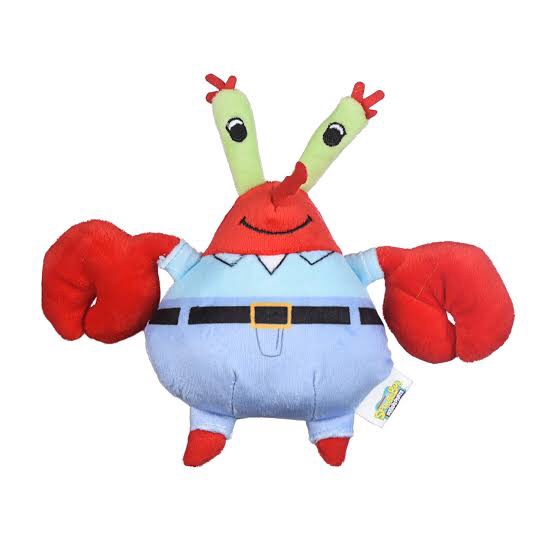 SpongeBob SquarePants for Pets Mr. Krabs Figure Plush Dog Toy | 9 Inch Medium Dog Toy for Spongebob Fans | Crab Squeaky Dog Toy for All Dogs Made from Soft Plush Fabric