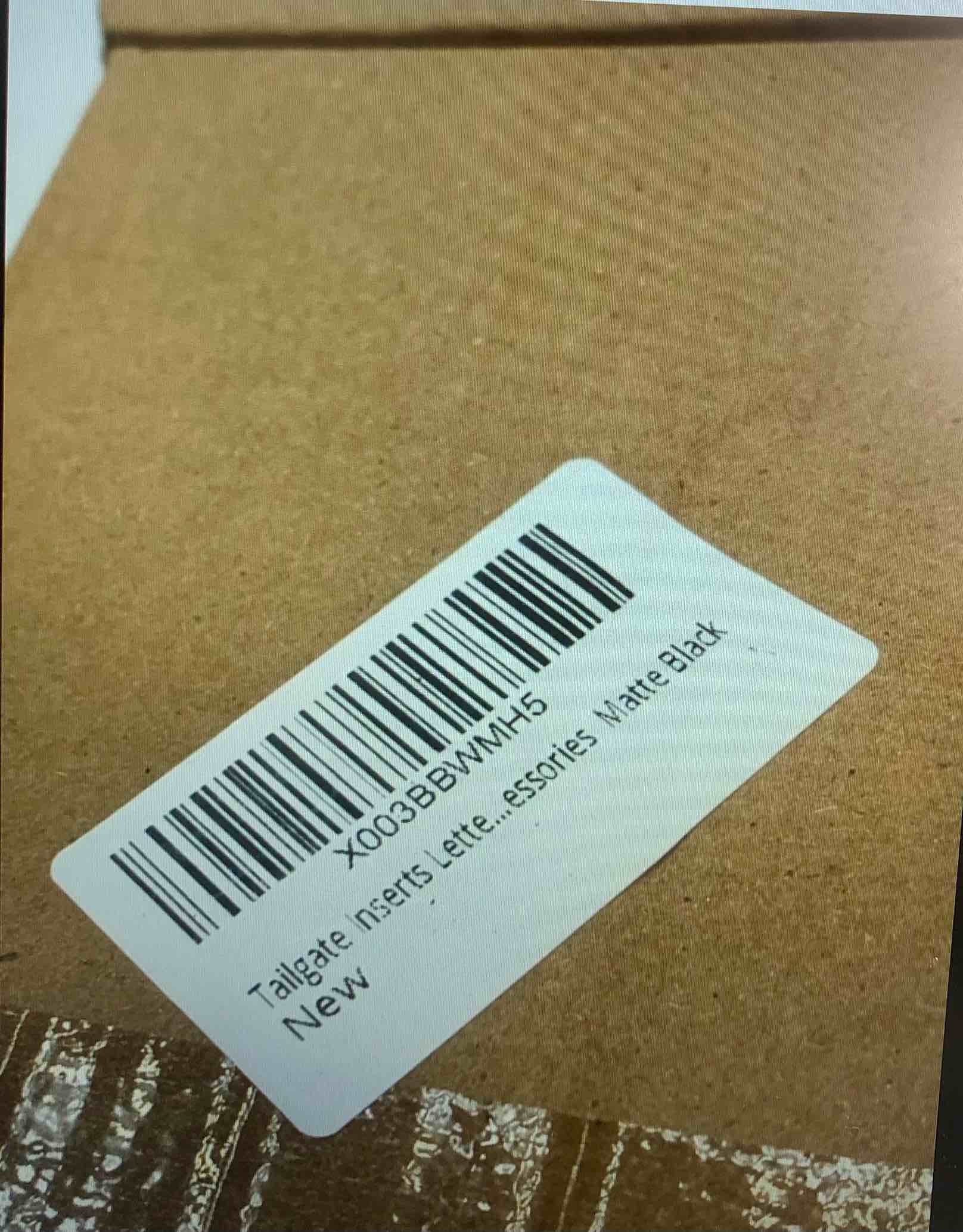 Tailgate inserts letters accessories Matte Black