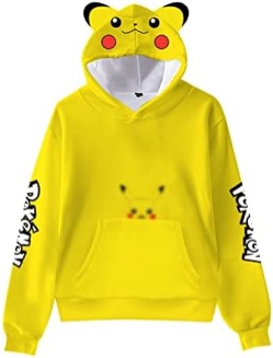 Anime Merch Cat Ear Cosplay Hooded Sweatshirt Hoodies Casual Pullover Sports Tops for Boys Gifts S