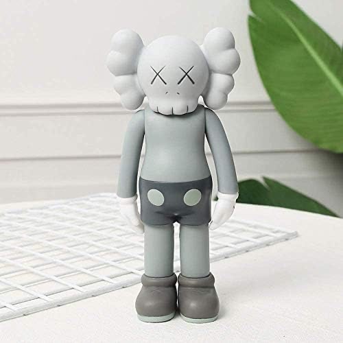 Kaws Figure Model Art Toy - Action Figure Companion Doll - PVC Collection Model Character Toy - Collection Model Toy (Gray)
