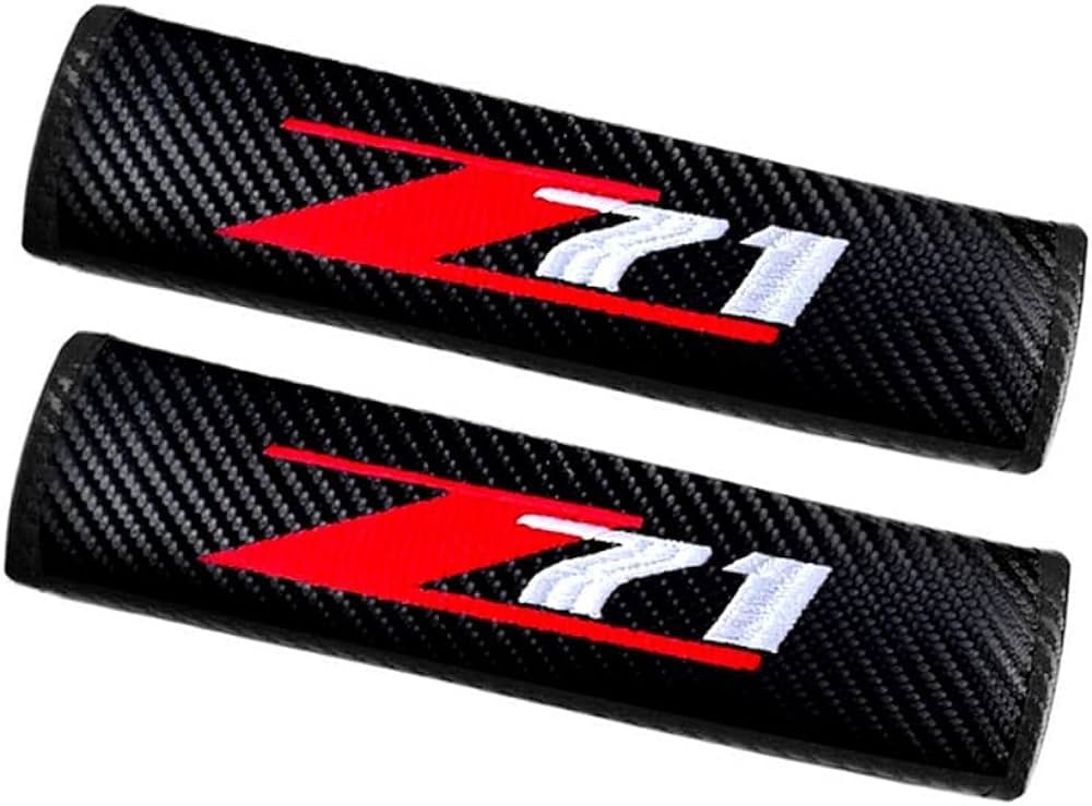 KAIDA 2pcs Car seat Belt Cushions Search for: Shoulder Pad Soft, Compatible with Chevy Colorado Silverado Body Z71 Strap Pads Safety Belt Covers Protective Sleeves Printedfor Cars, SUV, Trucks, Motorcycles