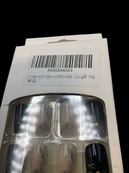 short press on nails square fall fake nails french glue on nails dark blue design glossy nude acrylic full cover artificial short square stick on nails false nails for women girls 24pcs w703