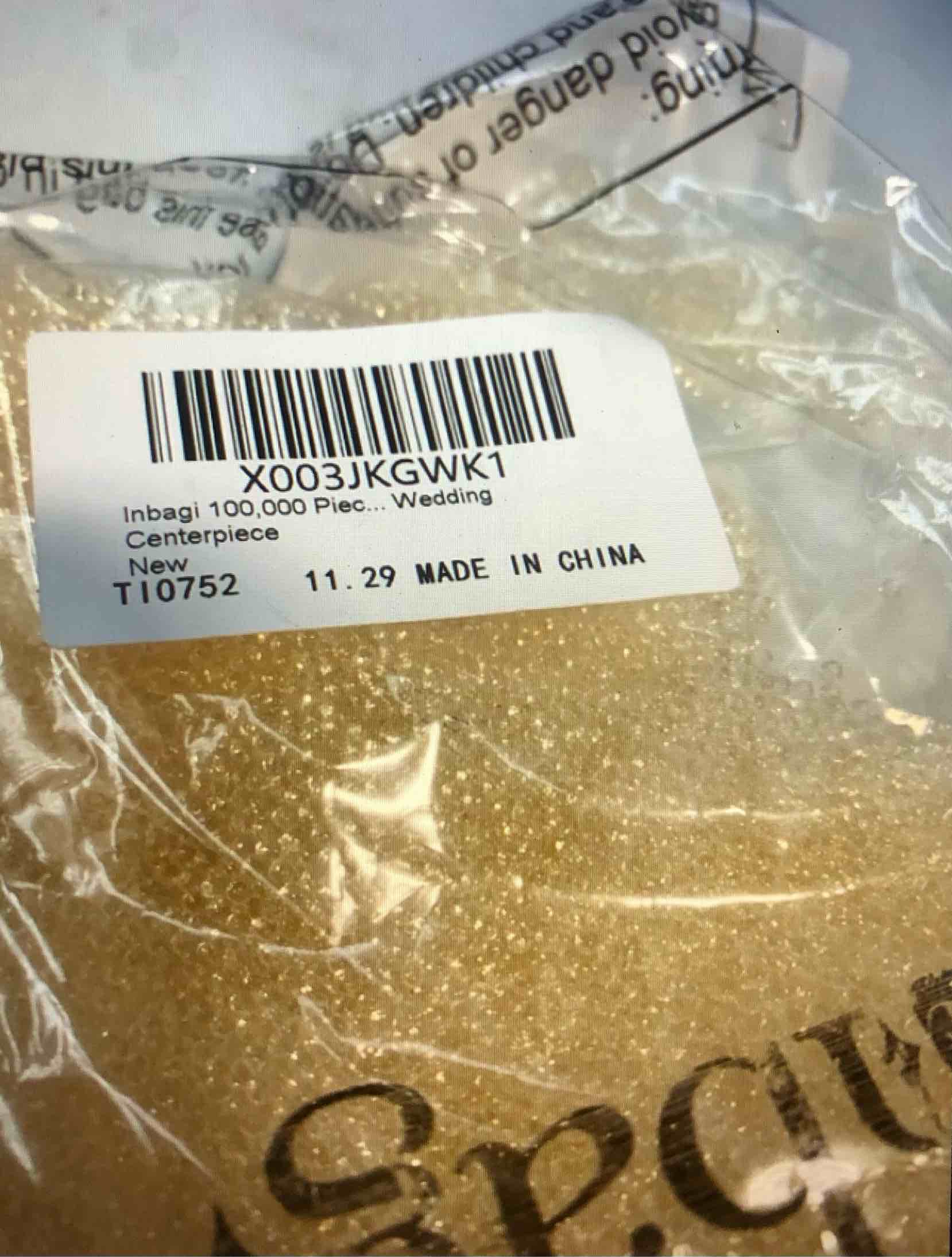 Inbagi 100,000 Pieces Gel Water Beads Vase Filler Beads Crystal Water Growing Balls for Vases Jelly Balls for Floral Candle Pearls Wedding Centerpiece