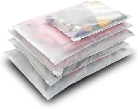 HAOXYO 30 Pcs Storage Bags, White, Plastic, Small