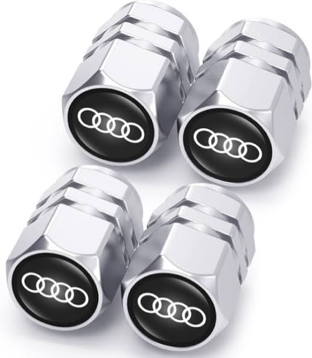 Metal Tire Valve Stem Caps,Auto Tire Air Cap,4 PCS Silver
