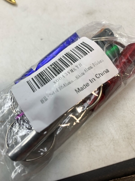 Set of 7 Aluminum Emergency Whistle with Keychain Safety Survival Whistle Sturdy Light Whistle Keychain Whistle Key Ring Loud Sound Camping Whistles for Women Defense Hiking Alarm, 7 Colors