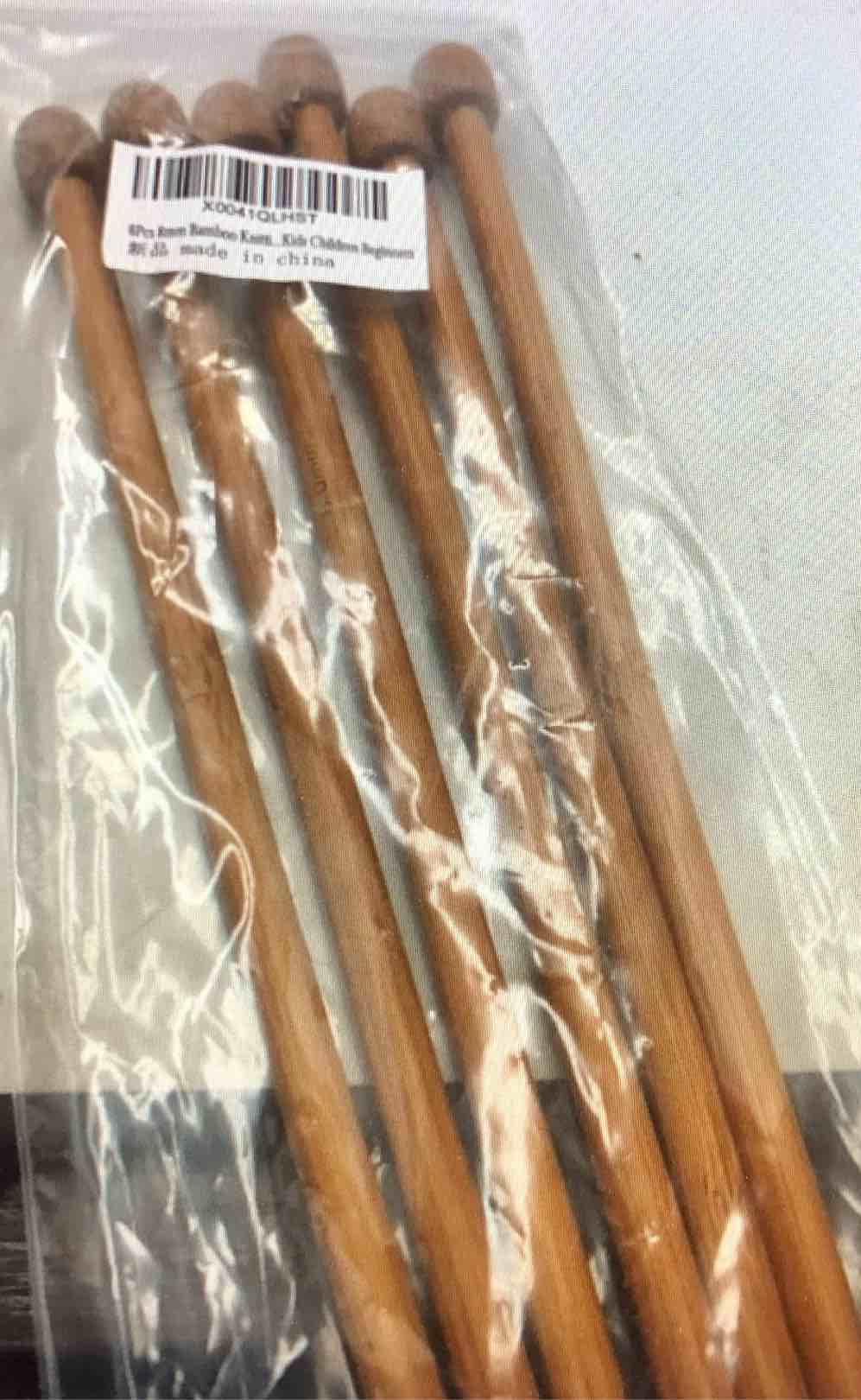 6 PCS 8mm Bamboo Knitting