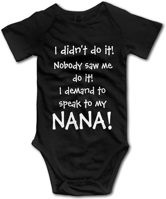 Infant I Demand to Speak to My Nana Summer Baby Bodysuits Cotton Clothing 6mo-24mo