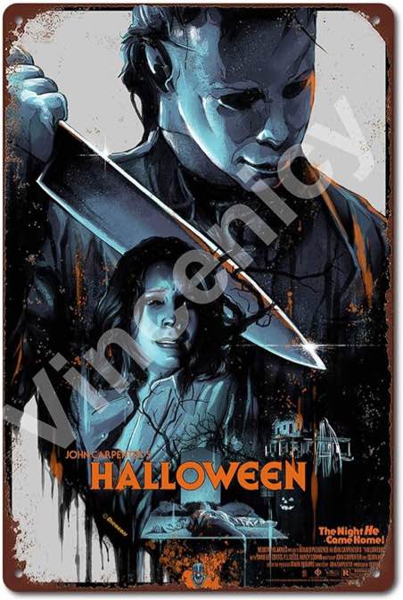 Halloween 1978 Horror Film Movie 8"x12" Vintage Retro Tin Sign Bar Wall Decor Movie Poster