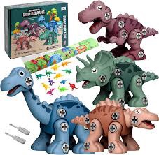 Dinosaur Toys for 3 4 5 6 7 8 Year Old Boys - Take Apart Dinosaur Toy for Kids with Activity Play Mat and Tools - Learning Educational STEM Construction Building Toy for Boy, Girl, Xmas Birthday Gift
