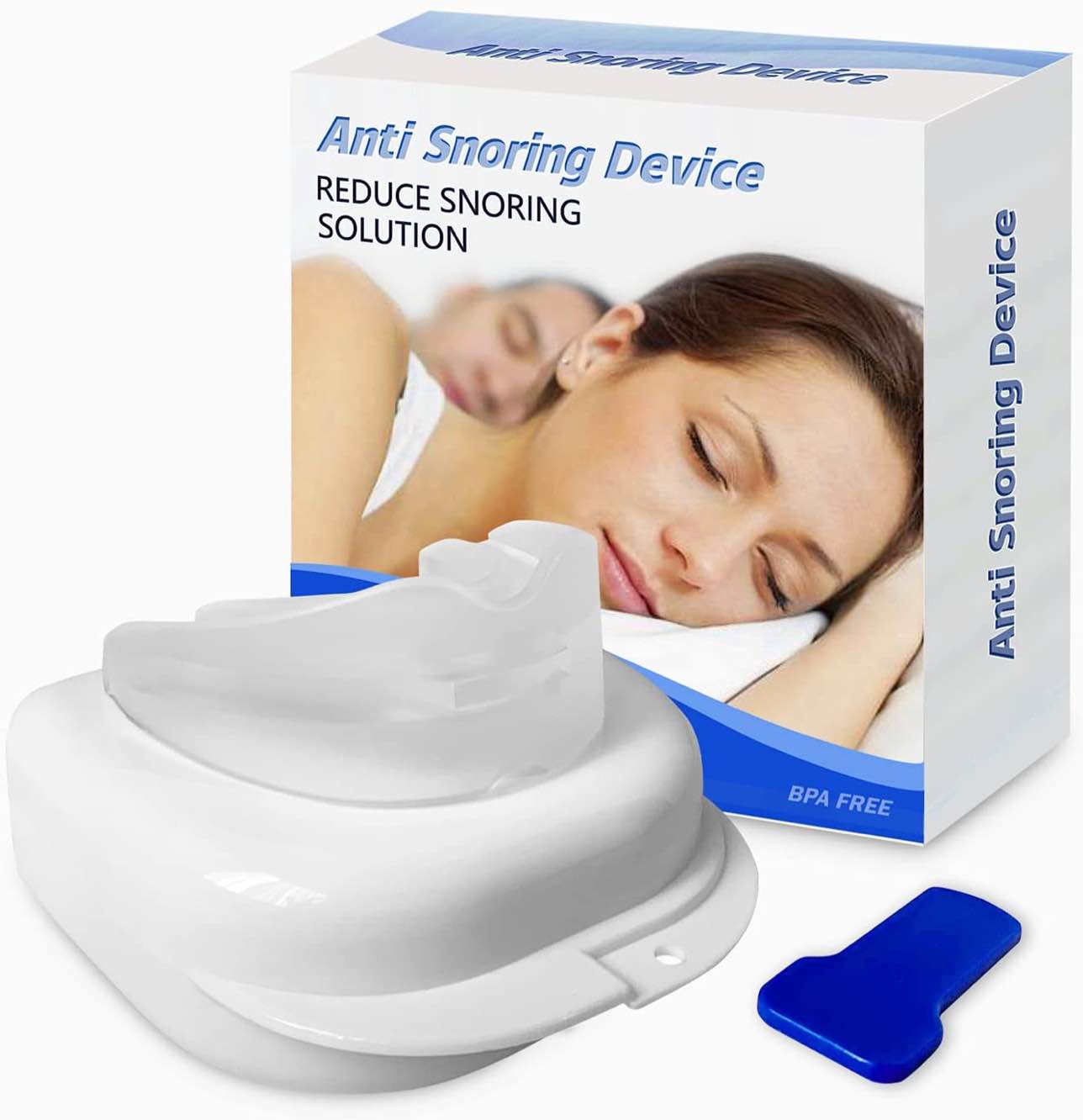 Anti Snoring Solution to Ease Breathing - Snore Guard Stopper Custom Snoring Devices, Prevent Bruxism for MenWomen Nighttime Sleeping