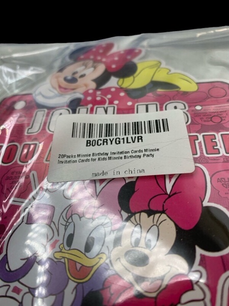 20Packs Minnie Birthday Invitation Cards Minnie Invitation Cards for Kids Minnie Birthday Party Supplies