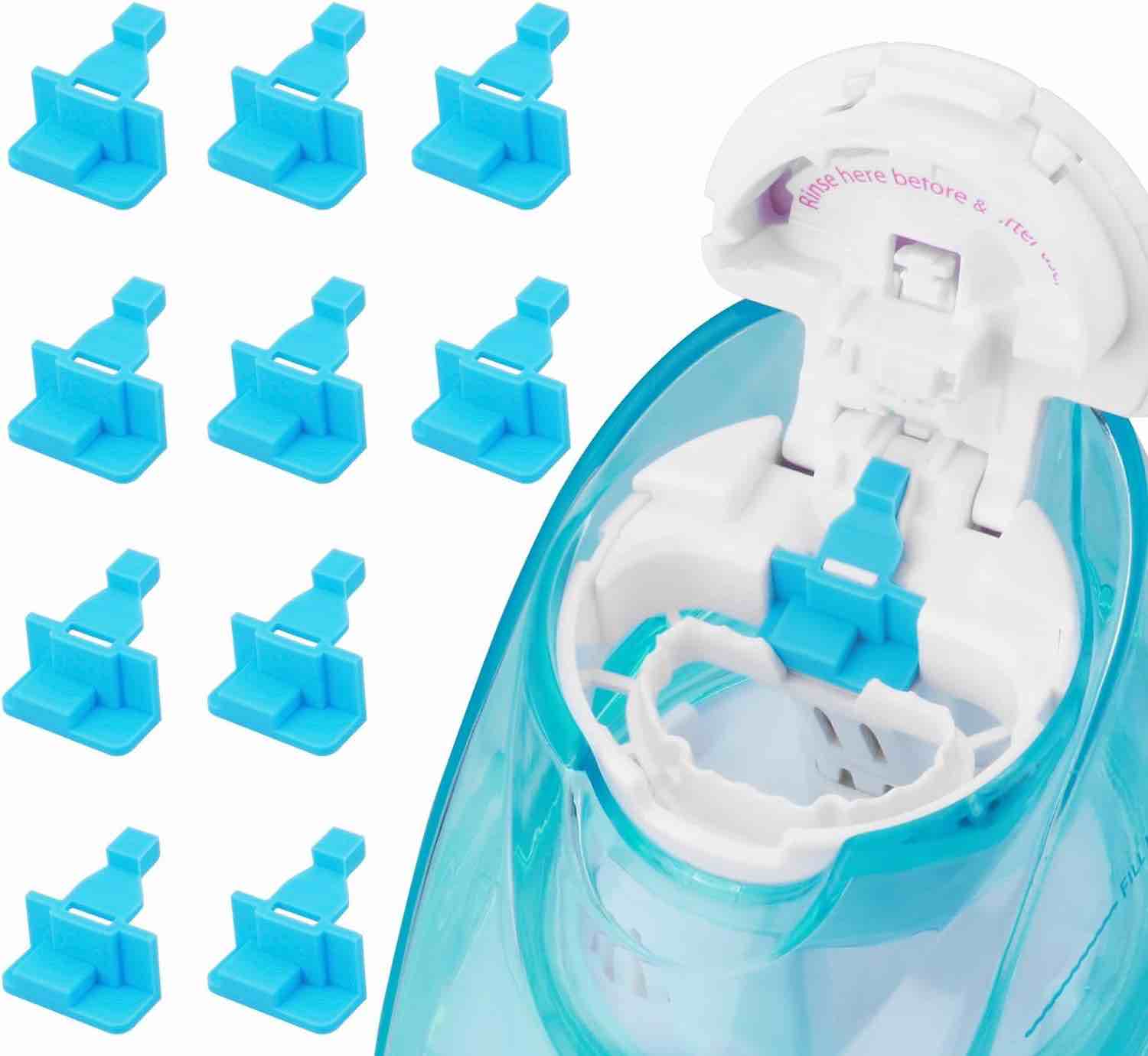Silicone Saltwater Pods Refills Accessories Compatible with Navage Nasal Care - Save Saltwater Pods for Easy Operation 10Pack-Blue