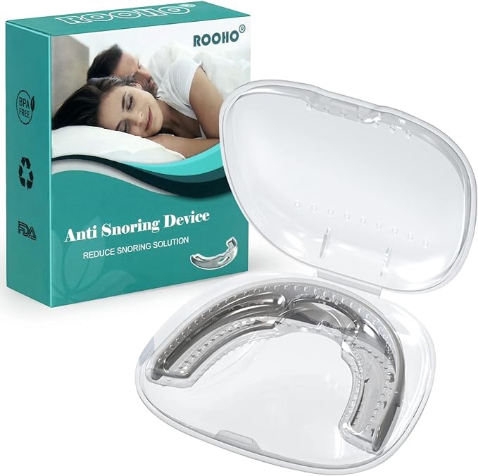 Anti Snoring Device,Helps Stop Snoring Anti Snoring Mouthpiece,Reducing Snoring Solution Comfortable and Adjustable for Man/Women