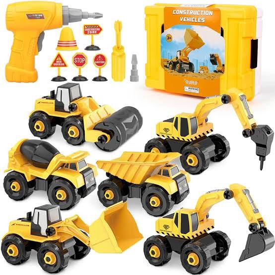 Wocoxo Take Apart Construction Car Toys - Drill
