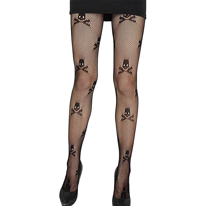 Women's Sexy Letter Fishnet Stockings Leggings Pantyhose high-Waist Hollow Out Black/White lace Tights Patterned